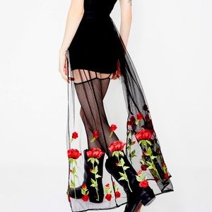 Dolls Kill Overall Romper Cape Dress